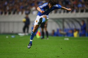 OCTOBER 15, 2008 - Football : Shunsuke Nakamura of Japan in action during the 2010 FIFA World Cup Asian Final Round of Qualifiers between Japan and Uzbekistan at Saitama Stadium 2002 on October 15, 2008 in Saitama, Japan. (Photo by Tsutomu Takasu)